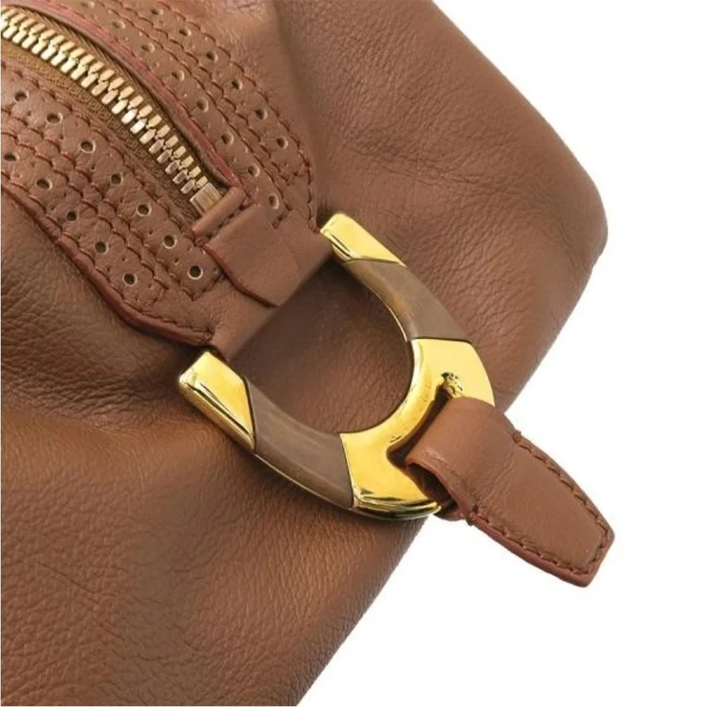 Celine Tea Leather Boston Handbag - Picture 8 of 10